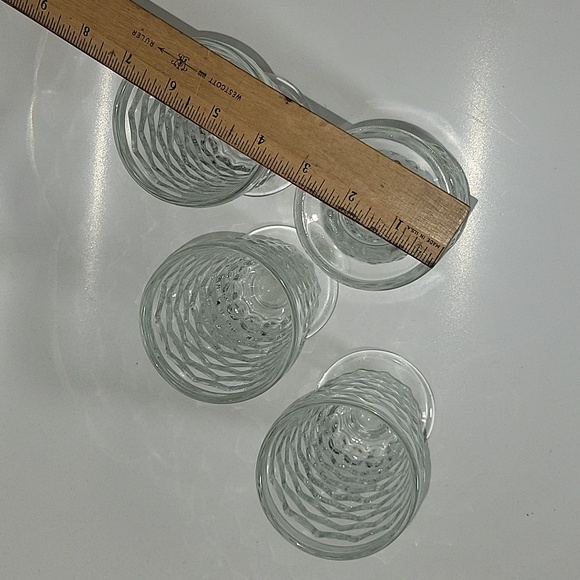 Vintage Indiana Glass Colony Tea/Water 14 oz Stacked Cube Pattern Glasses - Picture 6 of 7